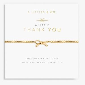 A Little Thank You Gold Bow Bracelet (New)